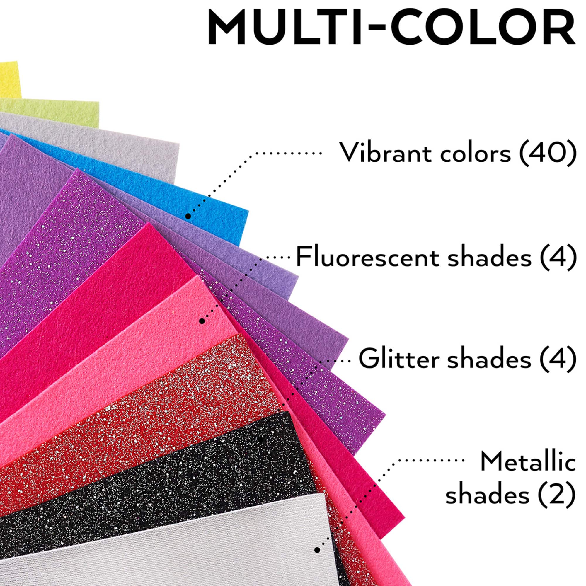 Arteza® 8.3" x 11.8" Assorted Felt Fabric, 50 Sheets